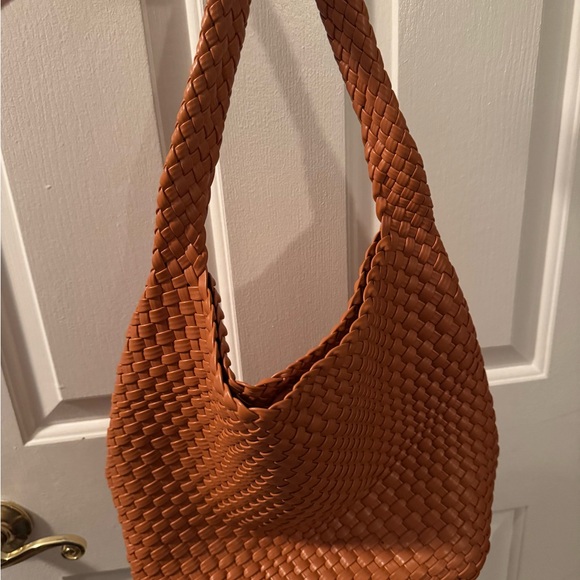 Tan Woven Tote - Picture 2 of 4